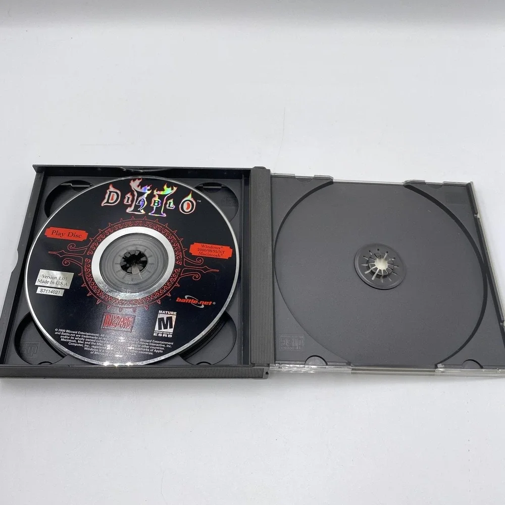 Vintage Diablo II PC‎ Mac CD-ROM 3 Disc Set Blizzard Jewel Case v1.03